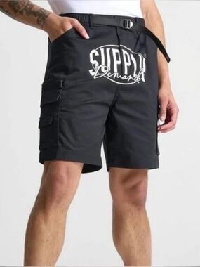Supply & Demand Lock Belted cargo shorts
